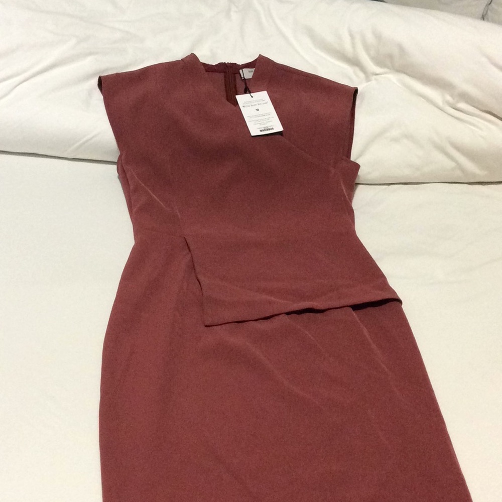 MM Lafleur Rust Red Sleeveless Midi Dress